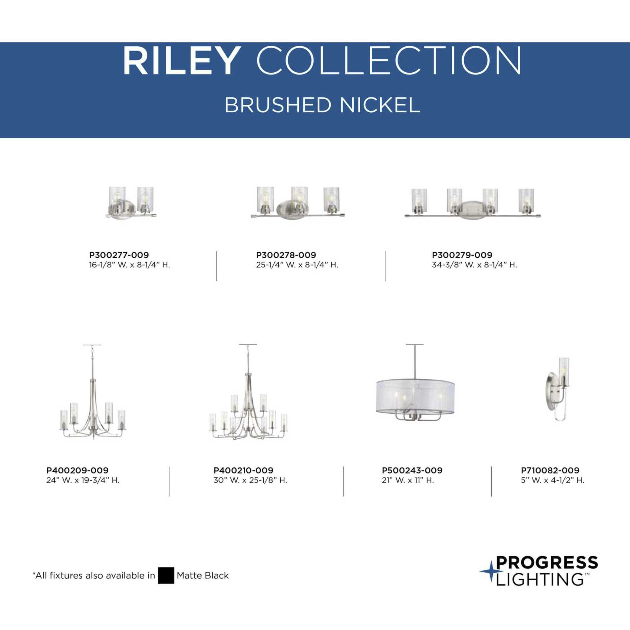 Riley 9 Light 30 inch Brushed Nickel Chandelier Ceiling Light